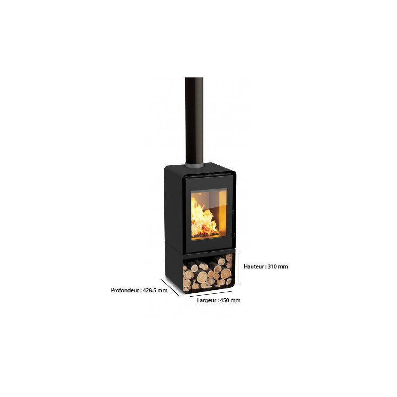 Poêle à bois Domino avec range bûche 8,5 kw ETNA Wood 5 Poêle à bois Domino avec range bûche 8,5 kw ETNA Wood – Image 5