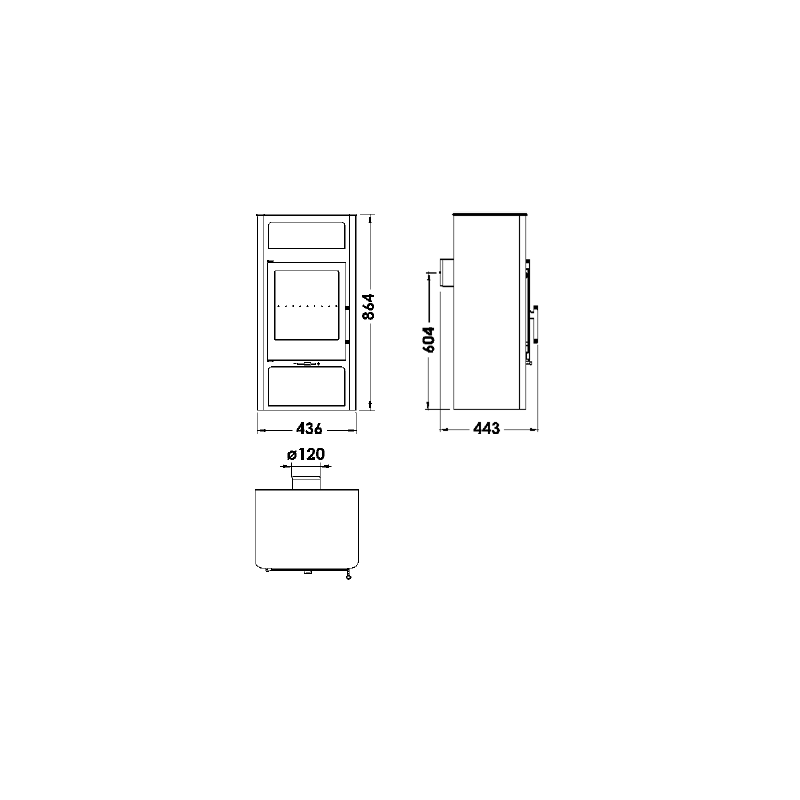 Poêle à bois avec chauffe plat Altea 5,9 kw Panadero 3 Poêle à bois avec chauffe plat Altea 5,9 kw Panadero – Image 3