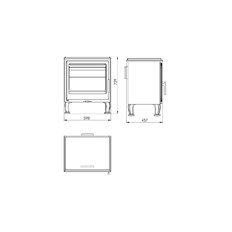 Poêle à bois avec chauffe plat Aube 7,1 kw Panadero 3 Poêle à bois avec chauffe plat Aube 7,1 kw Panadero – Image 3