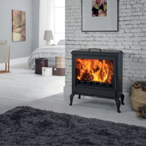 Poêle à bois avec chauffe plat Aube 7,1 kw Panadero
