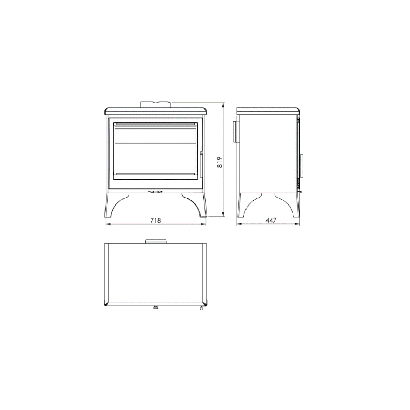 Poêle à bois avec chauffe plat Boheme 9,8 kw Panadero 3 Poêle à bois avec chauffe plat Boheme 9,8 kw Panadero – Image 3